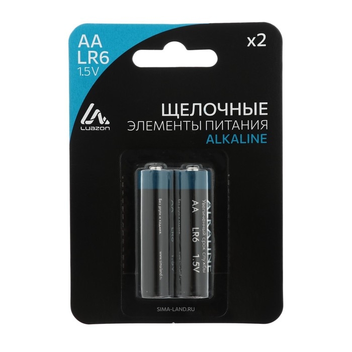 Батарейка алкалиновая (щелочная) Luazon, АА, LR6, блистер, 2 шт Батарейка алкалиновая (щелочная) Luazon, АА, LR6, блистер, 2 шт