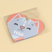 Валентинка с шоколадом 5 г "Я люблю тебя" кот