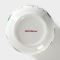 Сахарница фарфоровая с ложкой Доляна &laquo;Зелёный сад&raquo;, 320 мл, 10&times;9 см