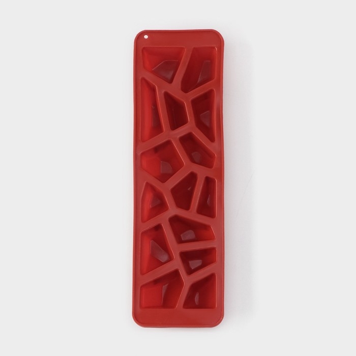 Форма для льда Доляна &laquo;Дроблёный лёд&raquo;, силикон, 23,5&times;7&times;2,5 см, 15 ячеек (3,8&times;2,5 см), цвет МИКС