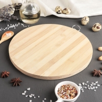 Доска разделочная Доляна &laquo;Зебра&raquo;, d=25 см, бамбук