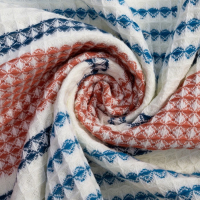 Полотенце вафельное Этель "Waffle" 70х140 см, цвет коричнево-голубой, 100% хлопок, 280 гр/м2 Полотенце вафельное Этель "Waffle" 70х140 см, цвет коричнево-голубой, 100% хлопок, 280 гр/м2