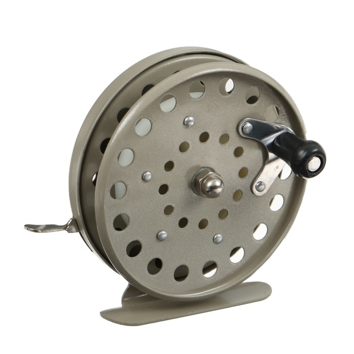 Катушка инерционная, металл, диаметр 7.5 см, цвет серый, 809 Катушка инерционная, металл, диаметр 7.5 см, цвет серый, 809