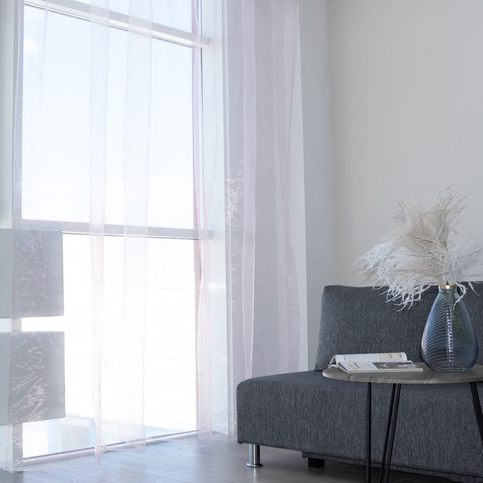 Штора органза 290х260 см, розовый, 100% полиэстер Штора органза 290х260 см, розовый, 100% полиэстер