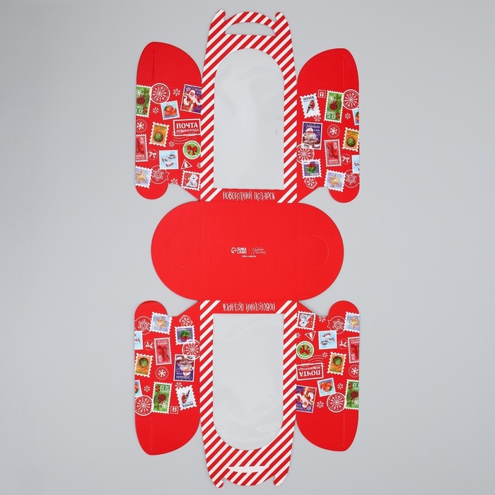Складная коробка под маленький торт «Новогодний подарок», 15 х 15 х 18 см, Новый год Складная коробка под маленький торт «Новогодний подарок», 15 х 15 х 18 см, Новый год