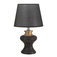 Настольная лампа "Алейна" E14 40Вт черный-золото 23х23х35 см RISALUX