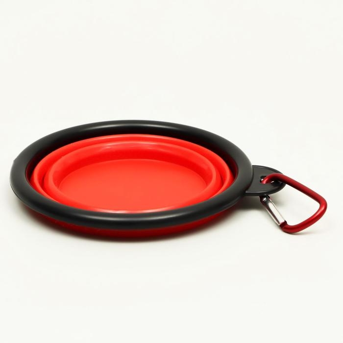 Миска силиконовая, складная, 250 мл, 11 см, красная Миска силиконовая, складная, 250 мл, 11 см, красная