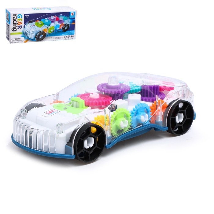 Машина «Шестерёнки», свет и звук, работает от батареек Машина «Шестерёнки», свет и звук, работает от батареек