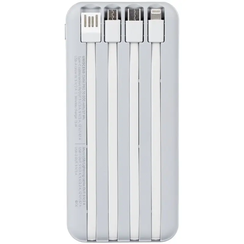 Внешний аккумулятор Omni Pro 10000 мАч, белый Внешний аккумулятор Omni Pro 10000 мАч, белый