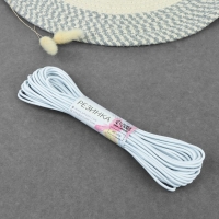 Резинка шляпная, 3 мм, 10 &plusmn; 0,5 м, цвет белый