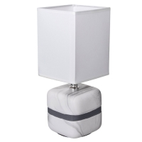 Настольная лампа "Оливия" Е14 40Вт бело-серый 12,5х12,5х30 см RISALUX