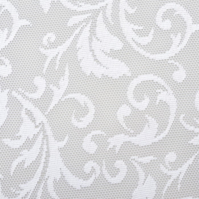 Тюль на кухню без шторной ленты 165х170 см, цвет белый, 100% полиэстер