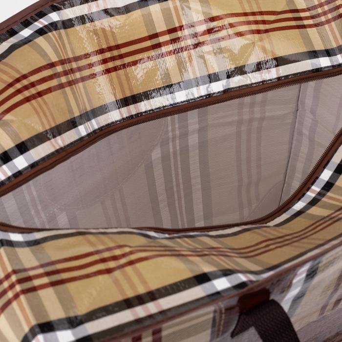 Сумка хозяйственная на молнии, 73 л, цвет кофе Сумка хозяйственная на молнии, 73 л, цвет кофе