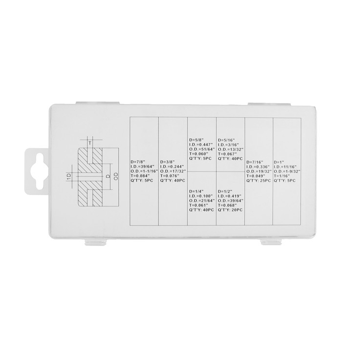 Уплотнительное кольцо, 8 видов, набор 180 шт Уплотнительное кольцо, 8 видов, набор 180 шт