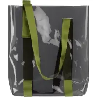 Шопер Clear Fest, прозрачный серый с зелеными ручками Шопер Clear Fest, прозрачный серый с зелеными ручками