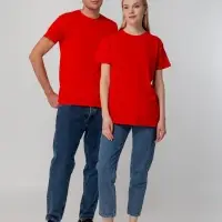 Футболка унисекс T-bolka 140, красная, размер S