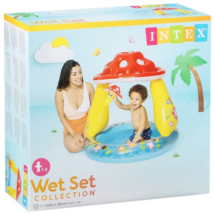 Бассейн надувной «Гриб», 102 х 89 см, от 1-3 лет, 57114NP INTEX Бассейн надувной «Гриб», 102 х 89 см, от 1-3 лет, 57114NP INTEX