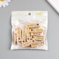 Декор для творчества дерево "Прищепка - Смотри на мир счастливыми глазами" набор 10 шт Декор для творчества дерево "Прищепка - Смотри на мир счастливыми глазами" набор 10 шт