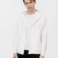 Толстовка унисекс оверсайз на молнии Zippy Terry, белая, размер M/L