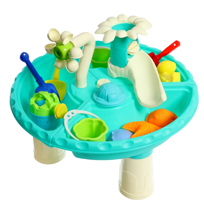 Набор для игры в песке &laquo;Растения&raquo;, со столиком, 6 предметов