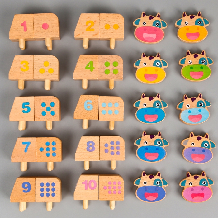 Развивающая игра &laquo;Коровки. Учимся считать&raquo; 7 &times; 4 &times; 2,5 см