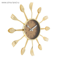 Часы настенные интерьерные, для кухни, "Вилки, ложки", бесшумные, d-12 см, 33 х 33 см Часы настенные интерьерные, для кухни, "Вилки, ложки", бесшумные, d-12 см, 33 х 33 см