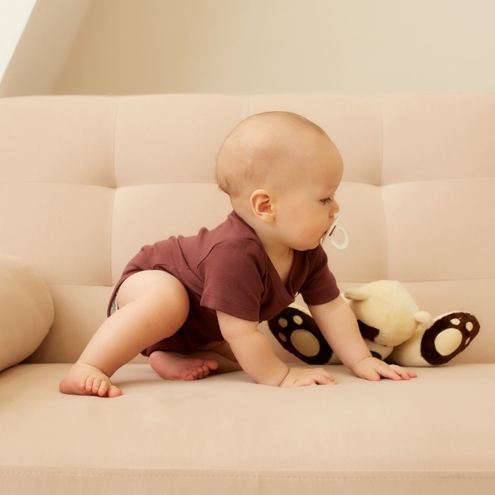 Боди детское MINAKU, цвет коричневый, рост 80-86 см