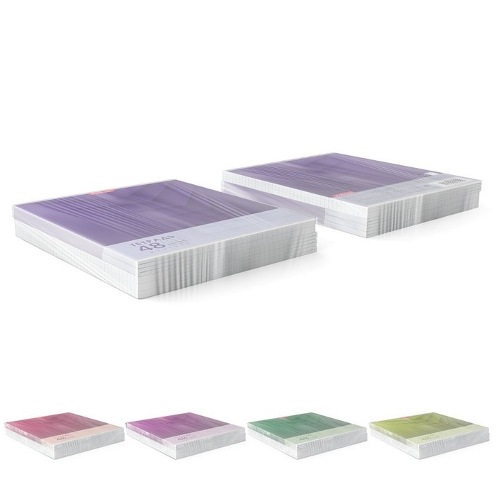 Тетрадь 48 листов в клетку, ErichKrause Duotone Next, обложка мелованный картон, блок офсет 100% белизна, МИКС (1 вид в спайке) Тетрадь 48 листов в клетку, ErichKrause Duotone Next, обложка мелованный картон, блок офсет 100% белизна, МИКС (1 вид в спайке)