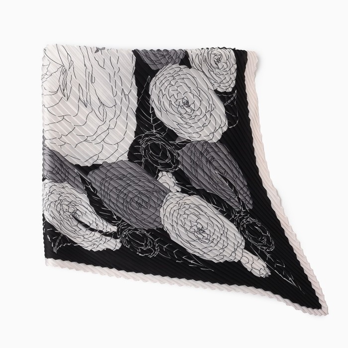 Плиссированный женский платок MINAKU, 70*70, цв.серый Плиссированный женский платок MINAKU, 70*70, цв.серый