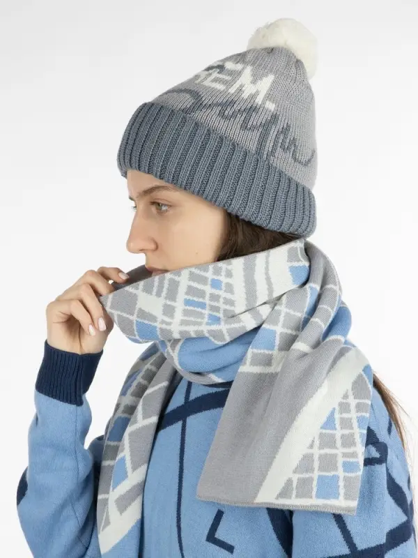 Шарф на заказ Tricksy Classic Net, L, полушерсть