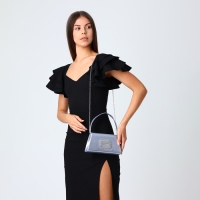 Сумка-клатч на магните, цвет серо-голубой Сумка-клатч на магните, цвет серо-голубой