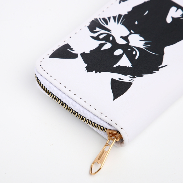 Кошелёк детский на молнии «Выбражулька», цвет белый/чёрный Кошелёк детский на молнии «Выбражулька», цвет белый/чёрный