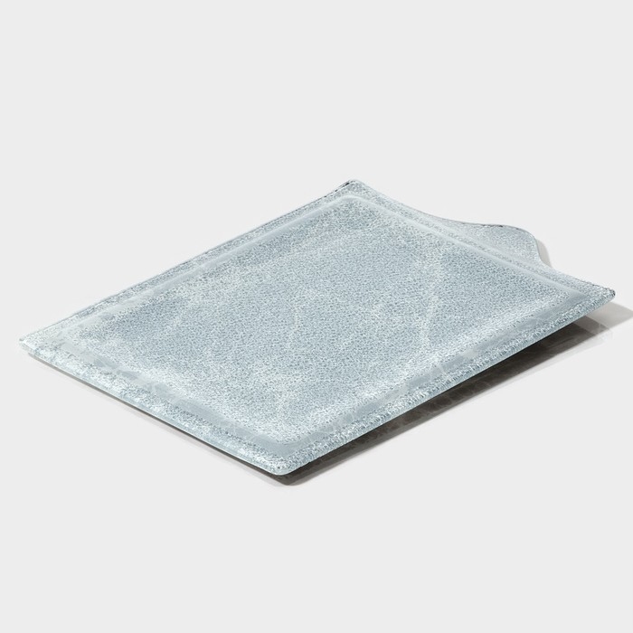 Блюдо стеклянное сервировочное Magistro «Мрамор», 26,5×17,5×2 см, цвет чёрный Блюдо стеклянное сервировочное Magistro «Мрамор», 26,5×17,5×2 см, цвет чёрный