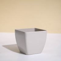 Кашпо для цветов, 13 &times; 13 см, 1,5 л, пластик, бежевое