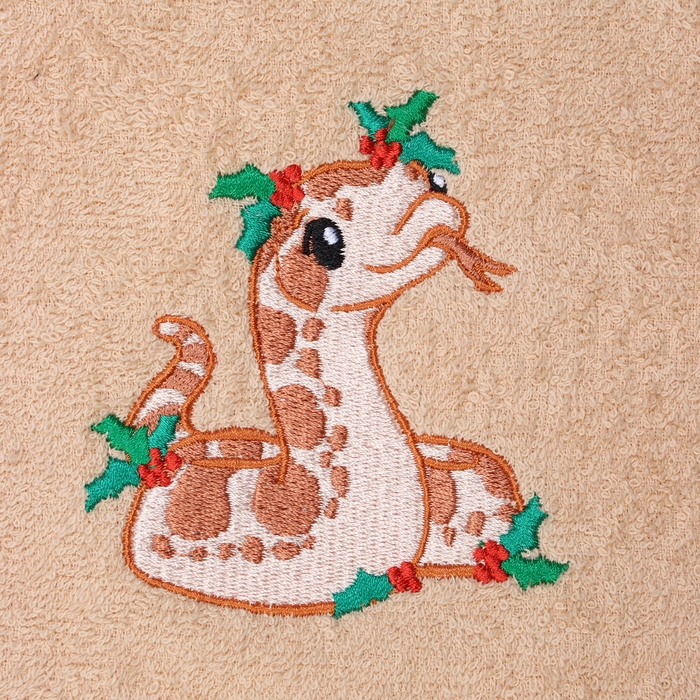 Набор в мешочке Этель "Змеюшка": полотенце 35х60см, тёрка 7,7х3,7х3см