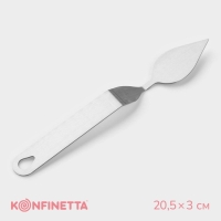 Лопатка кондитерская KONFINETTA, 20,5&times;3 см, рабочая часть 6&times;3 см, цвет серебристый