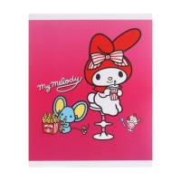 Тетрадь 48 листов в клетку Kuromi+MyMelody+HK, обложка картон, в дополнительной ПВХ обложке, блок 60 г/м2, МИКС