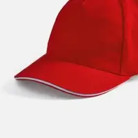 Бейсболка Long Beach, красная с белым