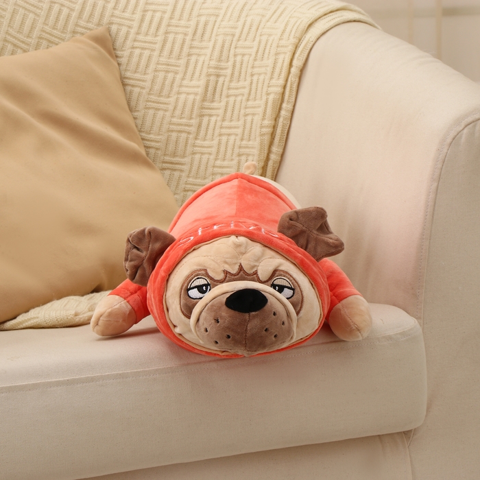 Мягкая игрушка &laquo;Мопс в футболке&raquo;, 50 см, цвет красный