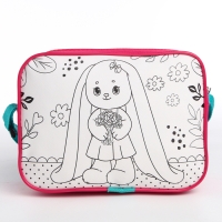 Сумка детская для девочки через плечо "Зайчик с букетом" 17х13х5 см Сумка детская для девочки через плечо "Зайчик с букетом" 17х13х5 см