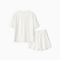 Костюм детский (футболка, шорты) KAFTAN Plushy р.32 (110-116), белый