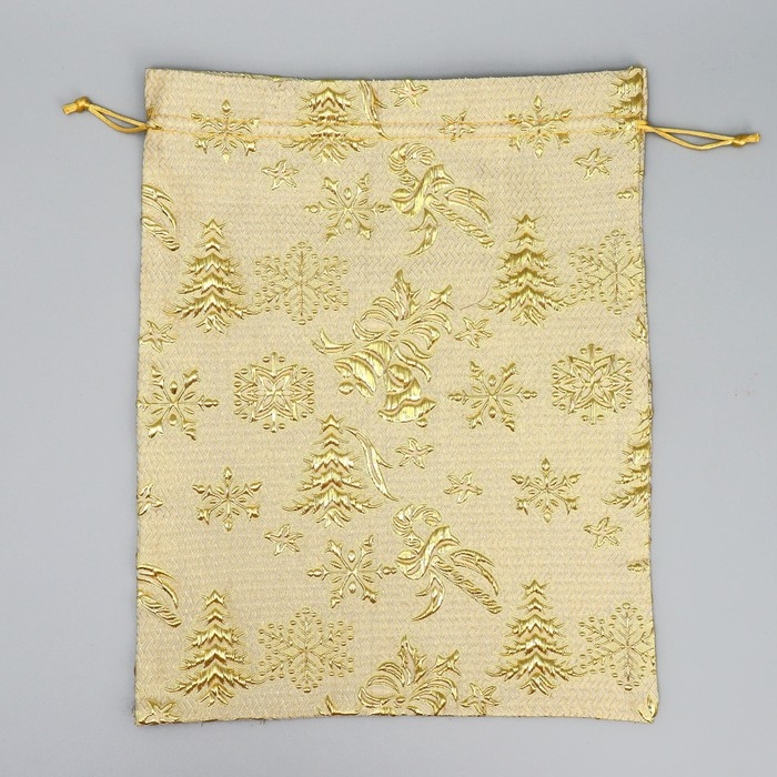 Мешочек подарочный парча &laquo;Подарок от сердца&raquo;, 30 х 40 см +/- 1.5 см, Новый год