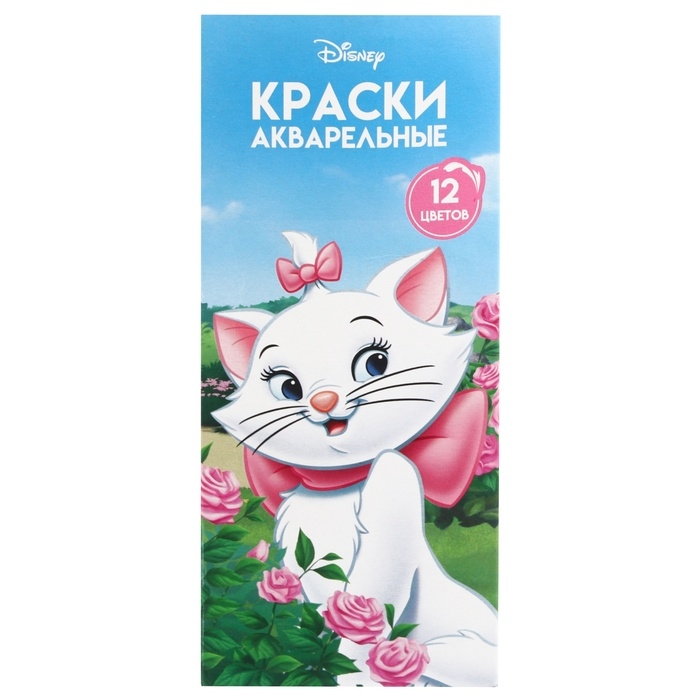Акварель медовая &laquo;Кошечка Мари&raquo;, 12 цветов, в картонной коробке, без кисти