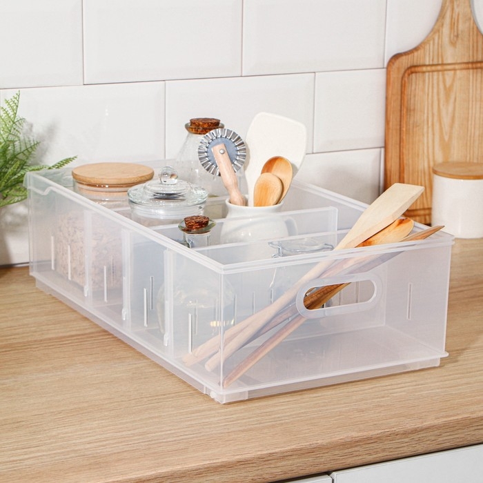 Контейнер для хранения без крышки ROLLY, 11,5 л, 24,2&times;45&times;12,9 см, прозрачный