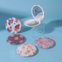 Зеркало складное &laquo;Сладости&raquo;, d = 7,5 см, рисунок МИКС