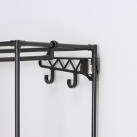 Вешалка - стойка напольная для одежды LaDо́m, с полками для хранения, 107&times;35&times;173 см, цвет чёрный