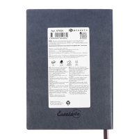 Ежедневник датир 2025г А6+ 176л ESCALADA, мяг обл, иск кожа, бл тис, тон бл 70г/м2, серый