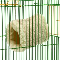 Подвесной меховой туннель для грызунов, 19 х 12 х 13 см, бежевый Подвесной меховой туннель для грызунов, 19 х 12 х 13 см, бежевый