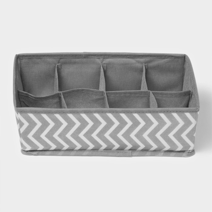 Органайзер для хранения белья «Симетро», 8 ячеек, 29×14×10 см, цвет серый Органайзер для хранения белья «Симетро», 8 ячеек, 29×14×10 см, цвет серый