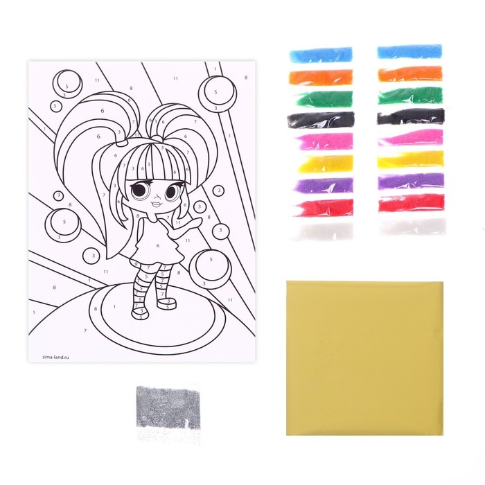 Набор для творчества. Сияющая фреска &laquo;Крутая девчонка&raquo;